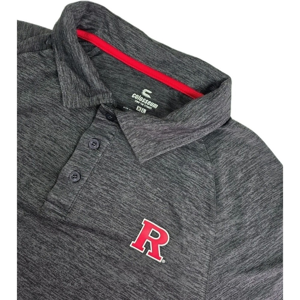 Rutgers Scarlet Knights Men's Polo‎ Shirt XL Red/Black Short Sleeve COLOSSEUM
